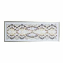 Grayson Lane Silver Wood Framed 59.5-in H X 22-in W Abstract Canvas Hand-Painted 3D Art -GRAYSON LANE SHOP 330902031 MainImage 001