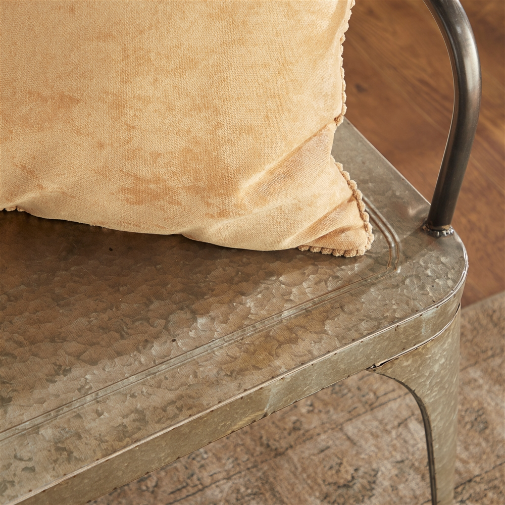 Grayson Lane Farmhouse Silver Accent Bench 6 Grayson Lane Farmhouse Silver Accent Bench - Image 6