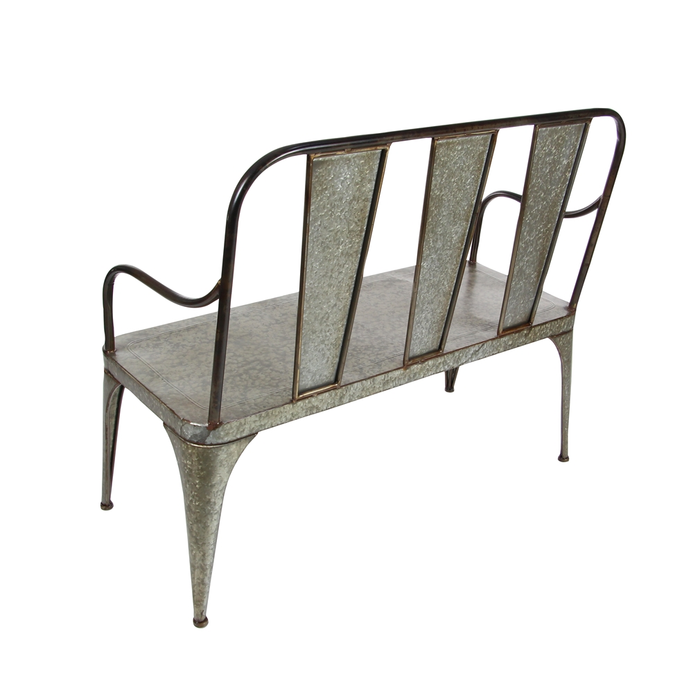 Grayson Lane Farmhouse Silver Accent Bench 4 Grayson Lane Farmhouse Silver Accent Bench - Image 4