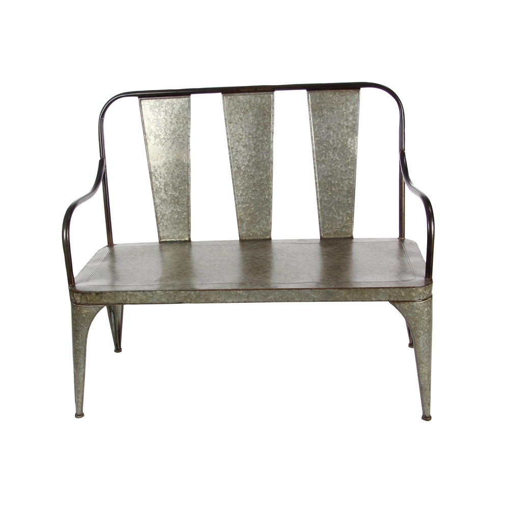 Grayson Lane Farmhouse Silver Accent Bench 5 Grayson Lane Farmhouse Silver Accent Bench - Image 5