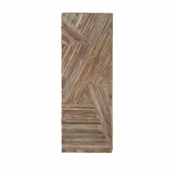 Grayson Lane 56-in H X 20-in W Brown Recycled Teak Farmhouse/Rustic Abstract Wall Accent