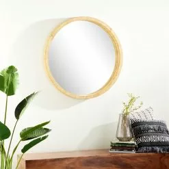 Grayson Lane 39.5-in L X 39.5-in W Natural Round Brown Framed Wall Mirror 9 Grayson Lane 39.5-in L X 39.5-in W Natural Round Brown Framed Wall Mirror -GRAYSON LANE SHOP 330902041 AlternateImage1
