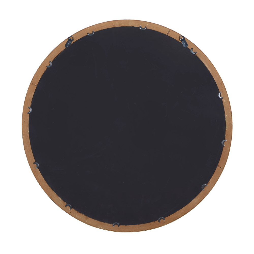 Grayson Lane 39.5-in L X 39.5-in W Natural Round Brown Framed Wall Mirror 2 Grayson Lane 39.5-in L X 39.5-in W Natural Round Brown Framed Wall Mirror - Image 2