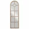 Grayson Lane 71.88-in L X 22.88-in W Coastal Arch Brown Framed Wall Mirror