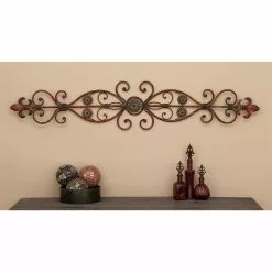 Grayson Lane 11-in H X 54-in W Brown Metal Transitional Ornamental Wall Accent -GRAYSON LANE SHOP 330902052 AlternateImage2