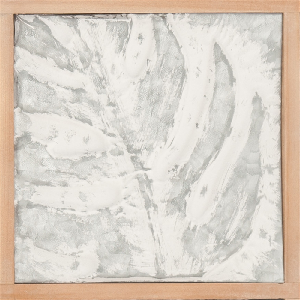 Grayson Lane Grey Wood Framed 32-in H X 43-in W Floral Metal Wall Panel 6 Grayson Lane Grey Wood Framed 32-in H X 43-in W Floral Metal Wall Panel - Image 6