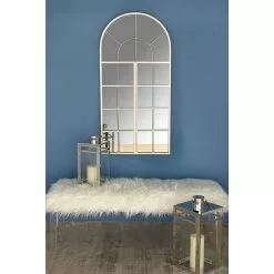 Grayson Lane 48-in L X 24-in W Traditional Arch White Framed Wall Mirror 8 Grayson Lane 48-in L X 24-in W Traditional Arch White Framed Wall Mirror -GRAYSON LANE SHOP 330902089 AlternateImage1