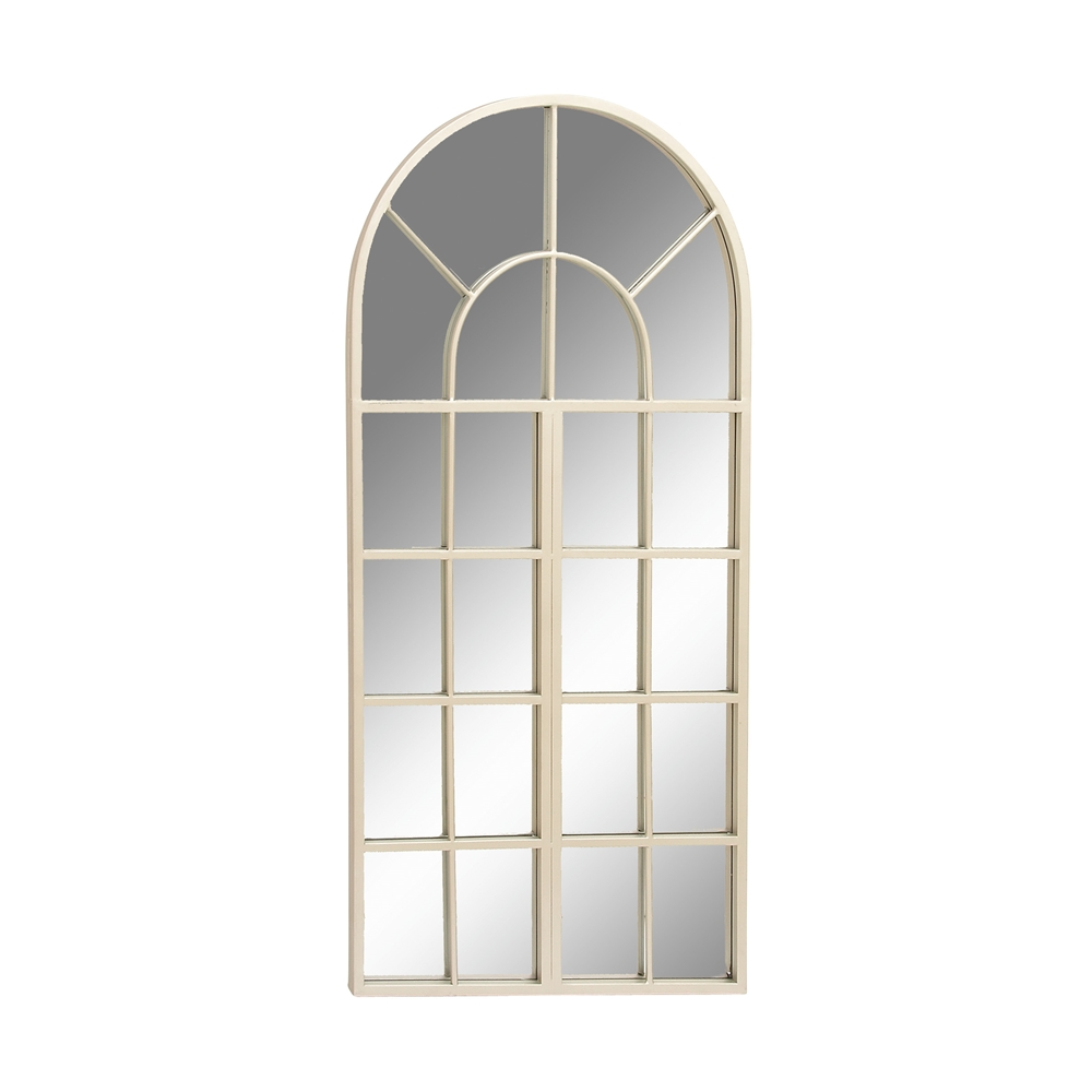Grayson Lane 48-in L X 24-in W Traditional Arch White Framed Wall Mirror 5 Grayson Lane 48-in L X 24-in W Traditional Arch White Framed Wall Mirror - Image 5