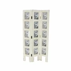 Grayson Lane 3-Panel White Mirrored Folding Farmhouse Style Room Divider -GRAYSON LANE SHOP 330902090 AlternateImage5