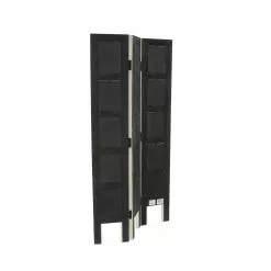 Grayson Lane 3-Panel White Mirrored Folding Farmhouse Style Room Divider