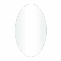 Grayson Lane 40-in L X 24-in W Contemporary Oval White Framed Wall Mirror -GRAYSON LANE SHOP 330902091 MainImage 001