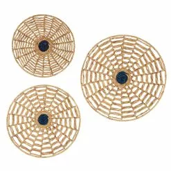 Grayson Lane Brown Dried Plant Material Coastal Style Wall Decor - Set Of 3
