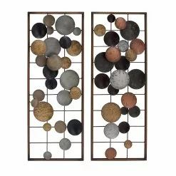 Grayson Lane 11-in X 29-in Multicoloured Metal Contemporary Abstract Wall Decor - Set Of 2 -GRAYSON LANE SHOP 330940686 MainImage 001