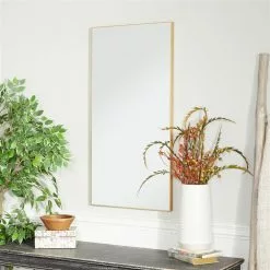 Grayson Lane 36-in X 18-in Rectangle Gold Contemporary Framed Wall Mirror -GRAYSON LANE SHOP 330940704 AlternateImage1