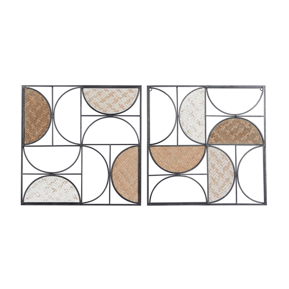 Grayson Lane 20-in X 20-in Brown Metal Contemporary Wall Decor - Set Of 2 3 Grayson Lane 20-in X 20-in Brown Metal Contemporary Wall Decor - Set Of 2 - Image 3