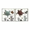 Grayson Lane 20-in X 20-in Gold Metal Coastal Sea Life Wall Decor - Set Of 2