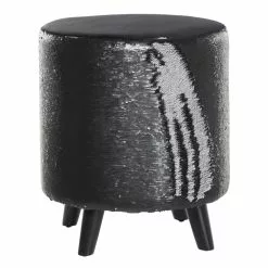 Grayson Lane Modern Black Polyester/Wood Round Ottoman 10 Grayson Lane Modern Black Polyester/Wood Round Ottoman -GRAYSON LANE SHOP 330940712 MainImage 001