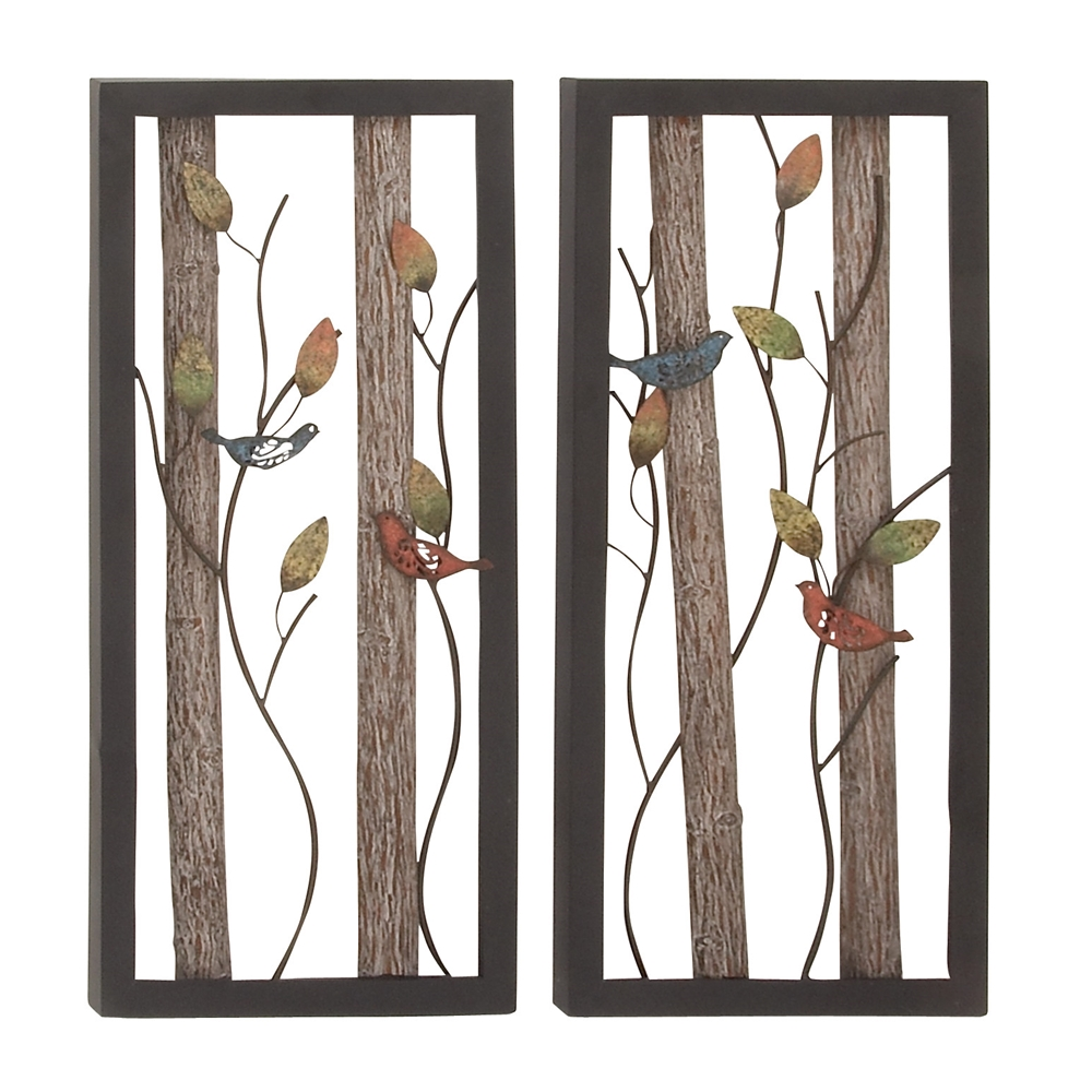 Grayson Lane 16-in X 36-in Black Tin Farmhouse Birds Wall Decor - Set Of 2 3 Grayson Lane 16-in X 36-in Black Tin Farmhouse Birds Wall Decor - Set Of 2 - Image 3
