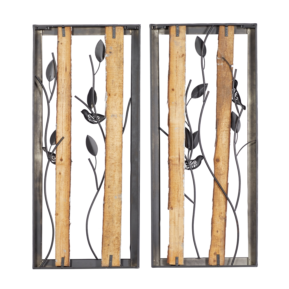 Grayson Lane 16-in X 36-in Black Tin Farmhouse Birds Wall Decor - Set Of 2 6 Grayson Lane 16-in X 36-in Black Tin Farmhouse Birds Wall Decor - Set Of 2 - Image 6