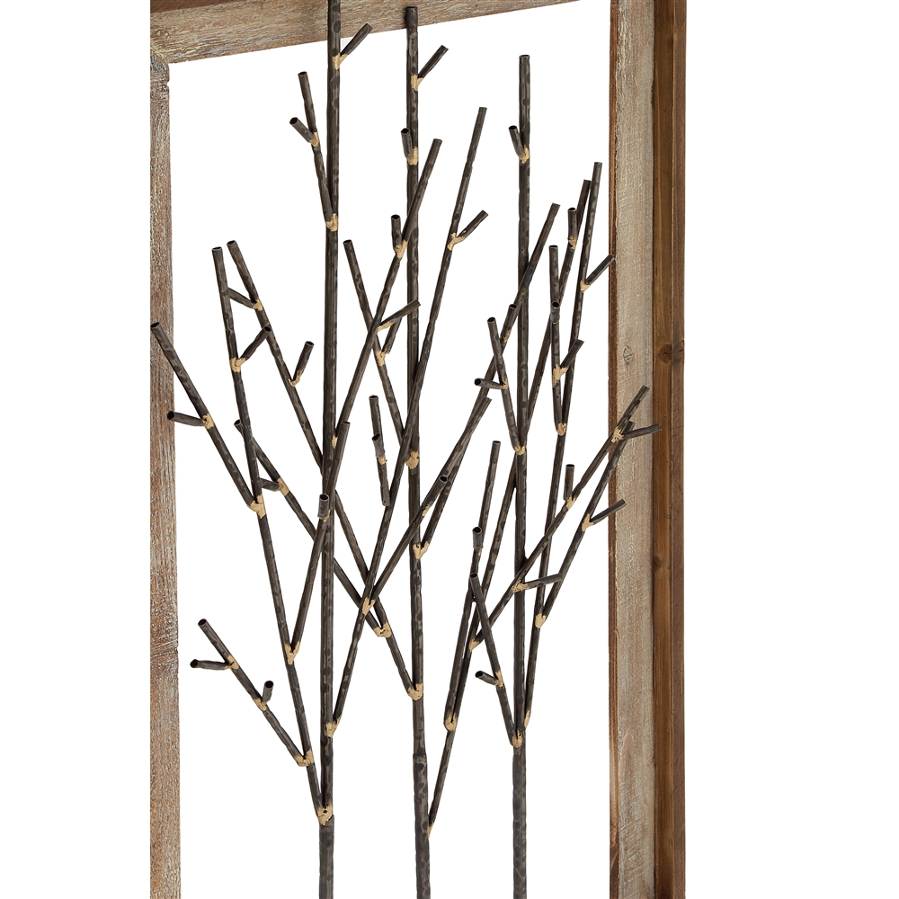 Grayson Lane 20-in X 36-in Brown Metal Contemporary Wall Decor 4 Grayson Lane 20-in X 36-in Brown Metal Contemporary Wall Decor - Image 4