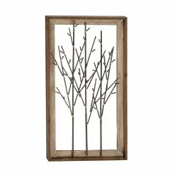 Grayson Lane 20-in X 36-in Brown Metal Contemporary Wall Decor