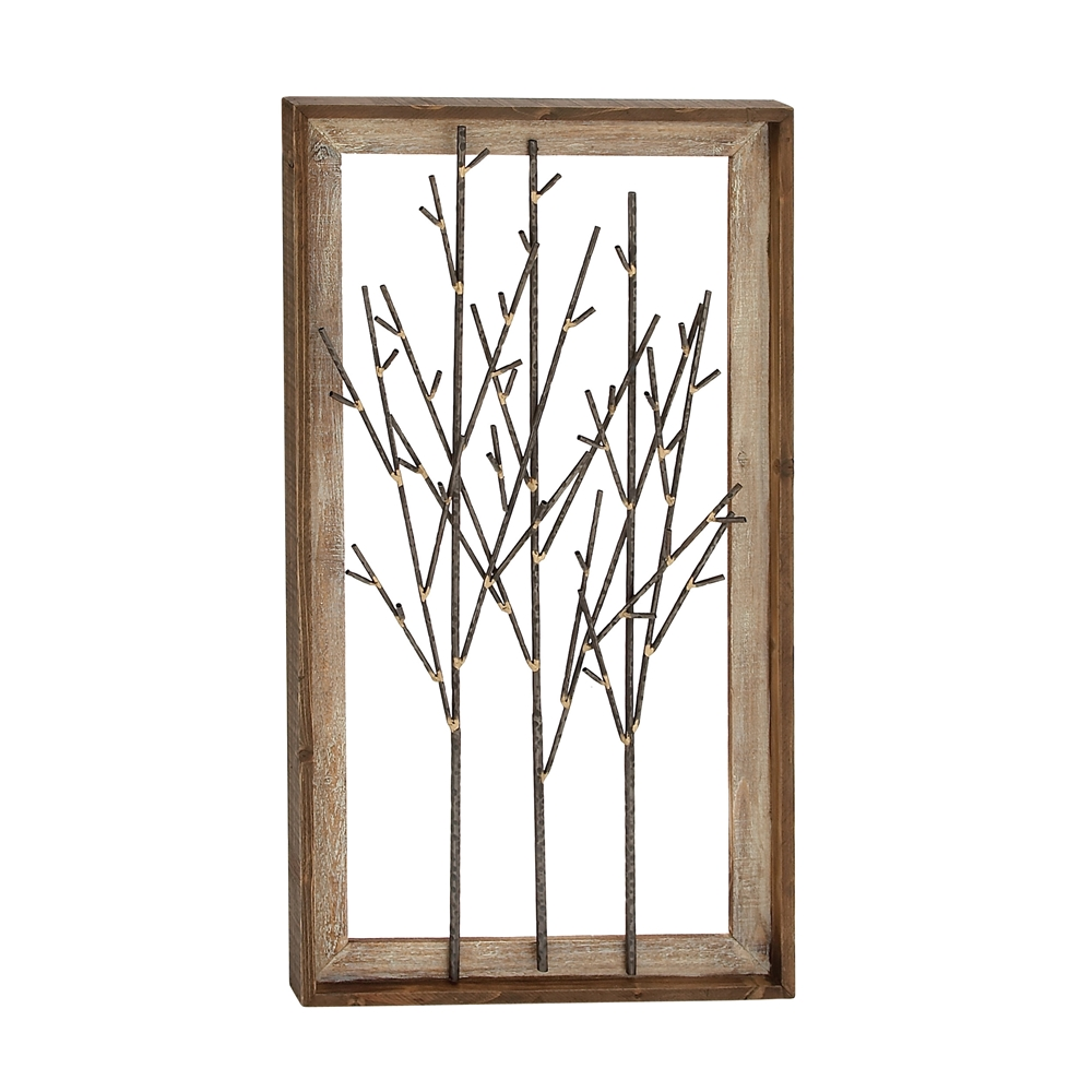 Grayson Lane 20-in X 36-in Brown Metal Contemporary Wall Decor 1 Grayson Lane 20-in X 36-in Brown Metal Contemporary Wall Decor