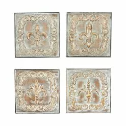 Grayson Lane 16-in X 16-in Brass Metal Rustic Wall Decor - Set Of 4 -GRAYSON LANE SHOP 330940744 MainImage 001