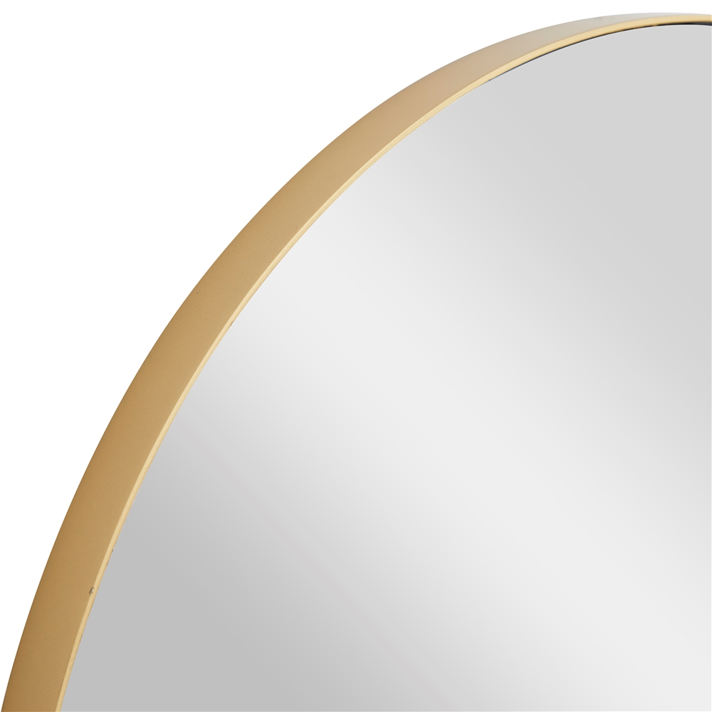 Grayson Lane 24-in X 24-in Round Gold Contemporary Framed Wall Mirror 3 Grayson Lane 24-in X 24-in Round Gold Contemporary Framed Wall Mirror - Image 3