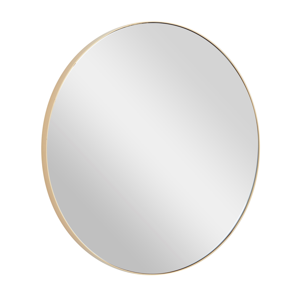Grayson Lane 24-in X 24-in Round Gold Contemporary Framed Wall Mirror 2 Grayson Lane 24-in X 24-in Round Gold Contemporary Framed Wall Mirror - Image 2
