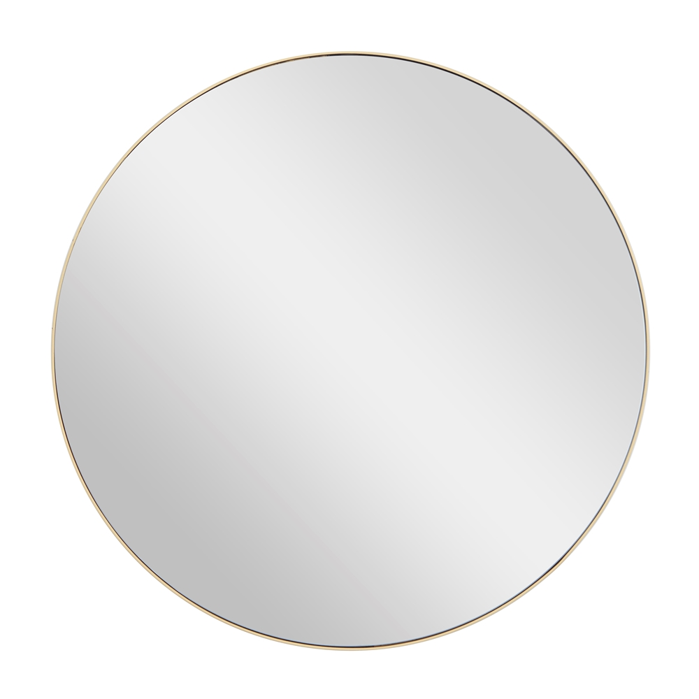 Grayson Lane 24-in X 24-in Round Gold Contemporary Framed Wall Mirror 5 Grayson Lane 24-in X 24-in Round Gold Contemporary Framed Wall Mirror - Image 5