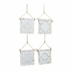 Grayson Lane 12-in X 12-in White Square Framed Wall Mirror - Set Of 4 -GRAYSON LANE SHOP 330940755 AlternateImage5