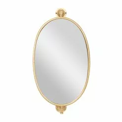 Grayson Lane 15-in X 29-in Oval Gold Contemporary Framed Wall Mirror -GRAYSON LANE SHOP 330940769 MainImage 001
