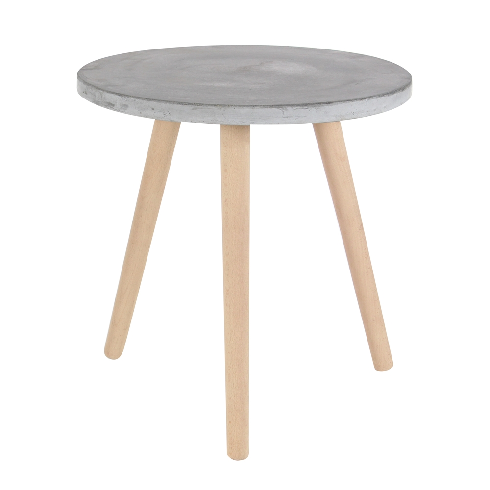 Grayson Lane 18-in X 17-in Grey Composite Round Accent Table 2 Grayson Lane 18-in X 17-in Grey Composite Round Accent Table - Image 2