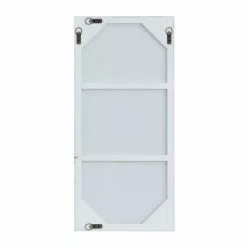 Grayson Lane 30-in X 14-in Rectangle White Contemporary Framed Wall Mirror