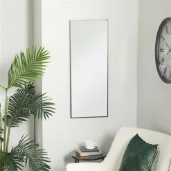 Grayson Lane 36-in X 14-in Rectangle Black Contemporary Framed Wall Mirror -GRAYSON LANE SHOP 330940809 AlternateImage1