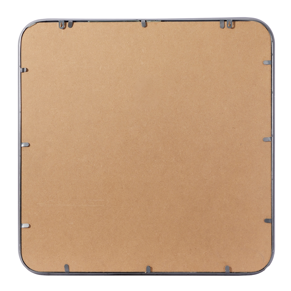 Grayson Lane 30-in X 30-in Square Grey Contemporary Framed Wall Mirror 4 Grayson Lane 30-in X 30-in Square Grey Contemporary Framed Wall Mirror - Image 4