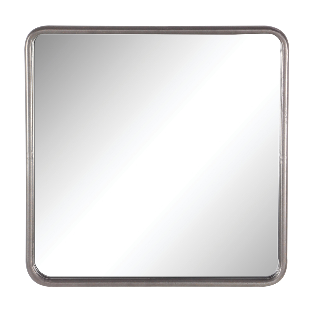 Grayson Lane 30-in X 30-in Square Grey Contemporary Framed Wall Mirror 1 Grayson Lane 30-in X 30-in Square Grey Contemporary Framed Wall Mirror