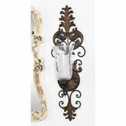 Grayson Lane 31-in X 10-in Bronze Rustic Wall Mount Candle Holder 10 Grayson Lane 31-in X 10-in Bronze Rustic Wall Mount Candle Holder -GRAYSON LANE SHOP 330940819 AlternateImage1