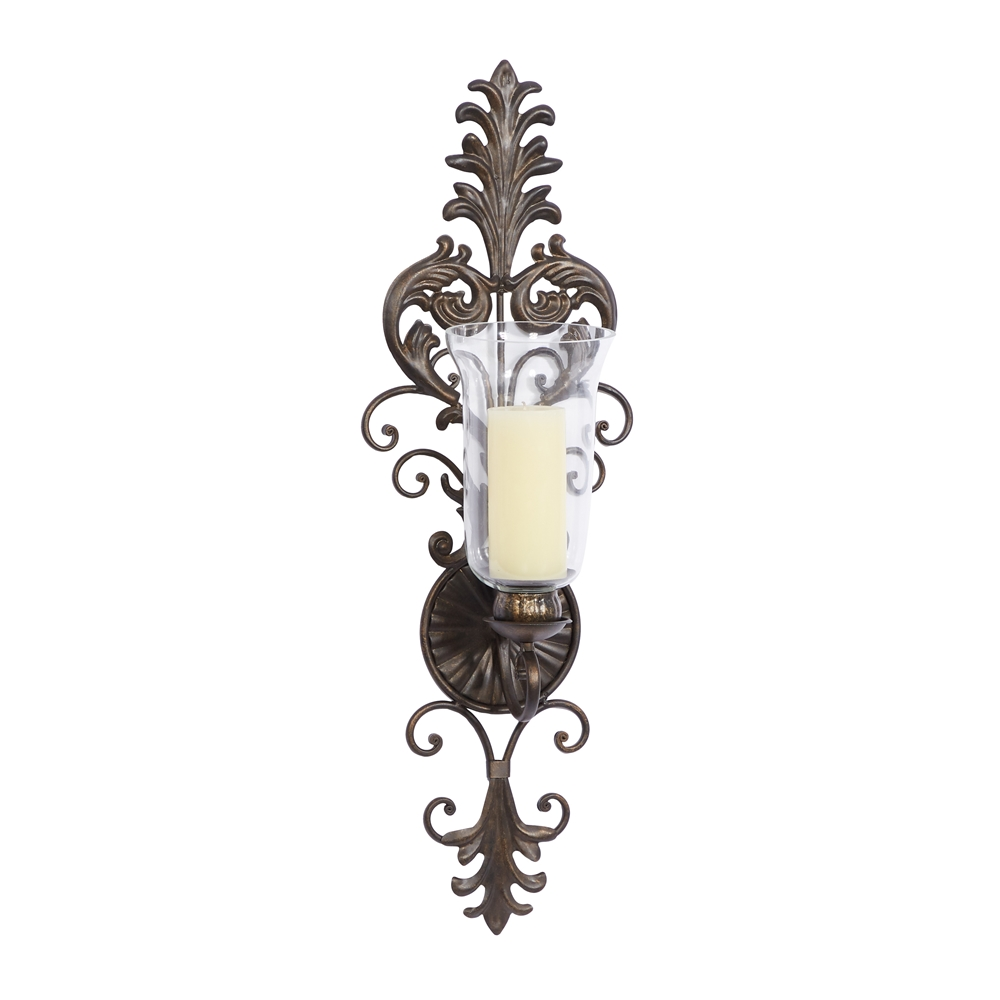 Grayson Lane 31-in X 10-in Bronze Rustic Wall Mount Candle Holder 5 Grayson Lane 31-in X 10-in Bronze Rustic Wall Mount Candle Holder - Image 5