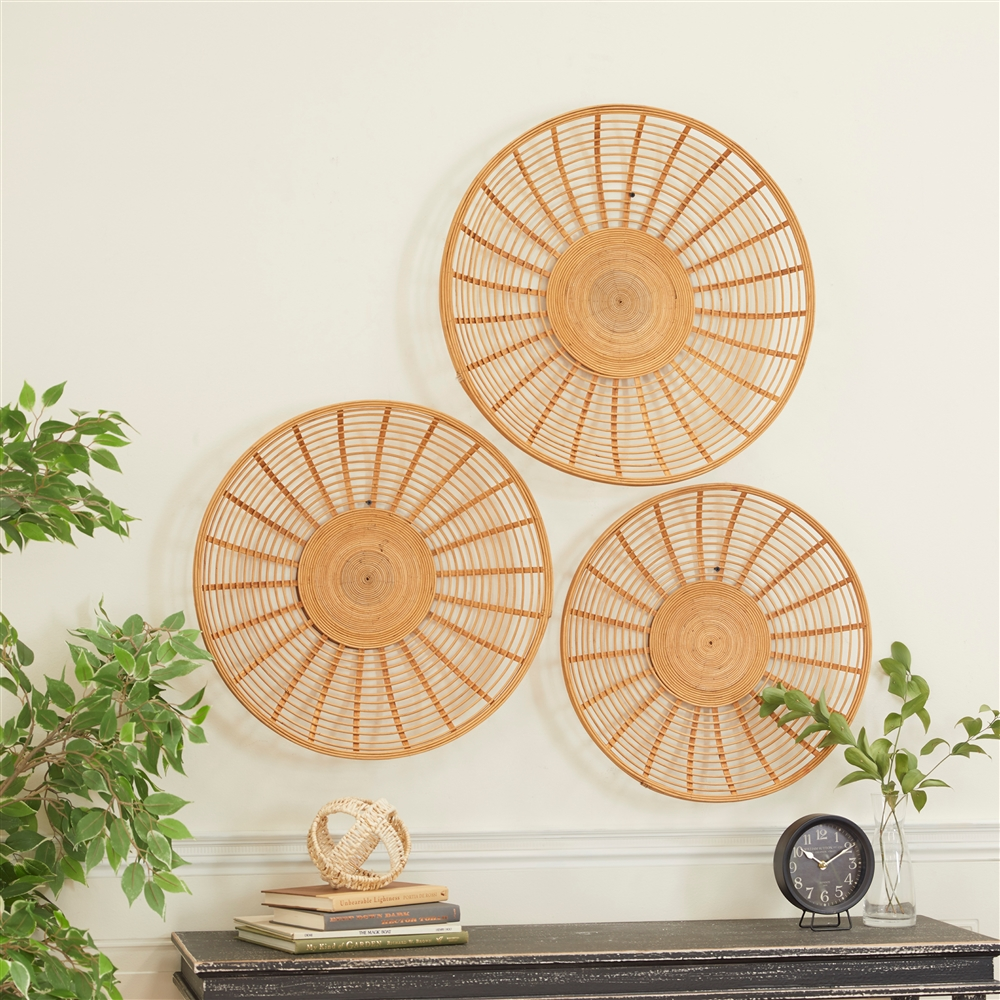 Grayson Lane 24-in X 22-in X 20-in Brown Metal Boho Style Wall Decor - Set Of 3 3 Grayson Lane 24-in X 22-in X 20-in Brown Metal Boho Style Wall Decor - Set Of 3 - Image 3