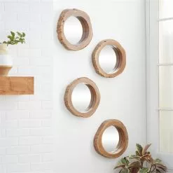 Grayson Lane 13-in X 13-in Round Brown Rustic Framed Wall Mirror - Set Of 4 10 Grayson Lane 13-in X 13-in Round Brown Rustic Framed Wall Mirror - Set Of 4 -GRAYSON LANE SHOP 330940826 AlternateImage1