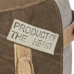 Grayson Lane Rustic Brown Canvas And Leather Round Ottoman -GRAYSON LANE SHOP 330940838 AlternateImage4