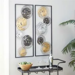 Grayson Lane 14-in X 36-in Gold Metal Contemporary Wall Decor - Set Of 2 11 Grayson Lane 14-in X 36-in Gold Metal Contemporary Wall Decor - Set Of 2 -GRAYSON LANE SHOP 330940848 AlternateImage2