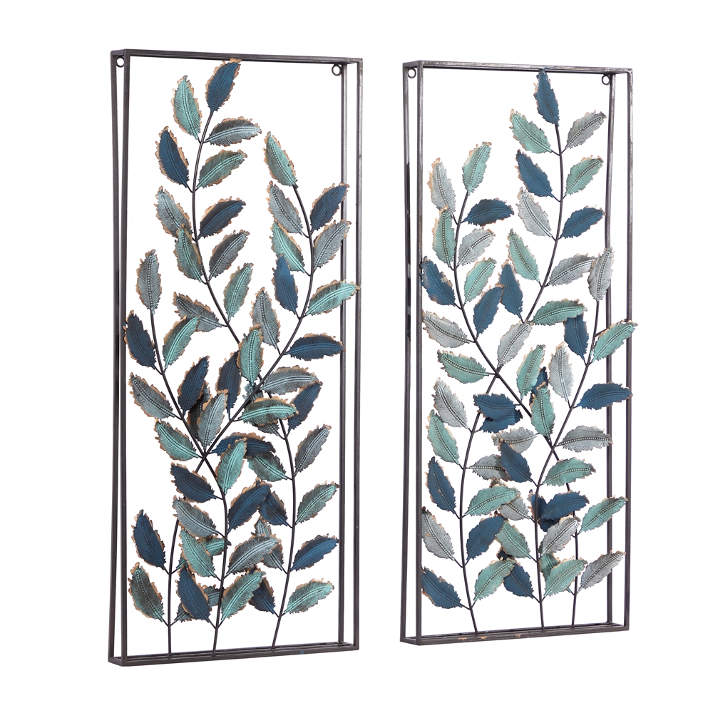 Grayson Lane 14-in X 32-in Black Metal Traditional Floral Wall Decor - Set Of 2 5 Grayson Lane 14-in X 32-in Black Metal Traditional Floral Wall Decor - Set Of 2 - Image 5