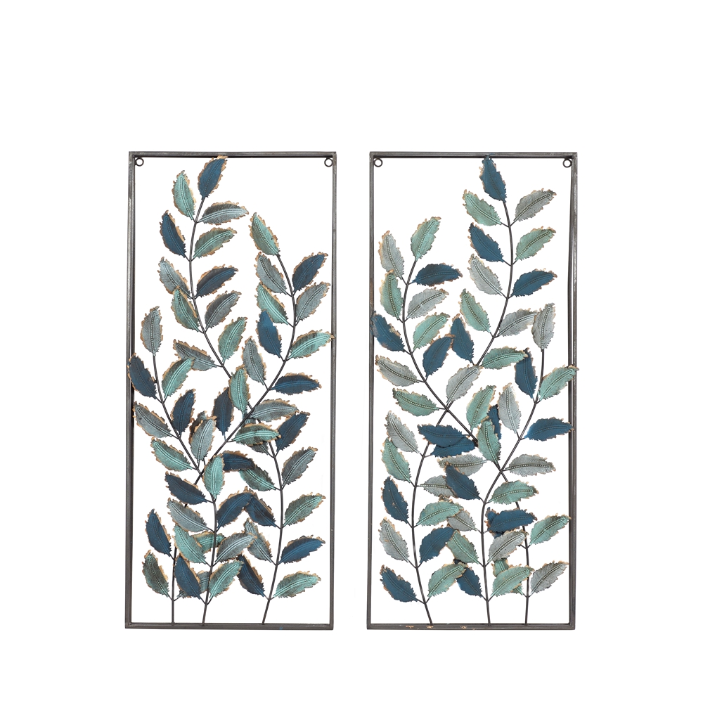Grayson Lane 14-in X 32-in Black Metal Traditional Floral Wall Decor - Set Of 2 4 Grayson Lane 14-in X 32-in Black Metal Traditional Floral Wall Decor - Set Of 2 - Image 4