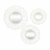Grayson Lane 24-in, 20-in And 16-in Round White Framed Wall Mirror - Set Of 3