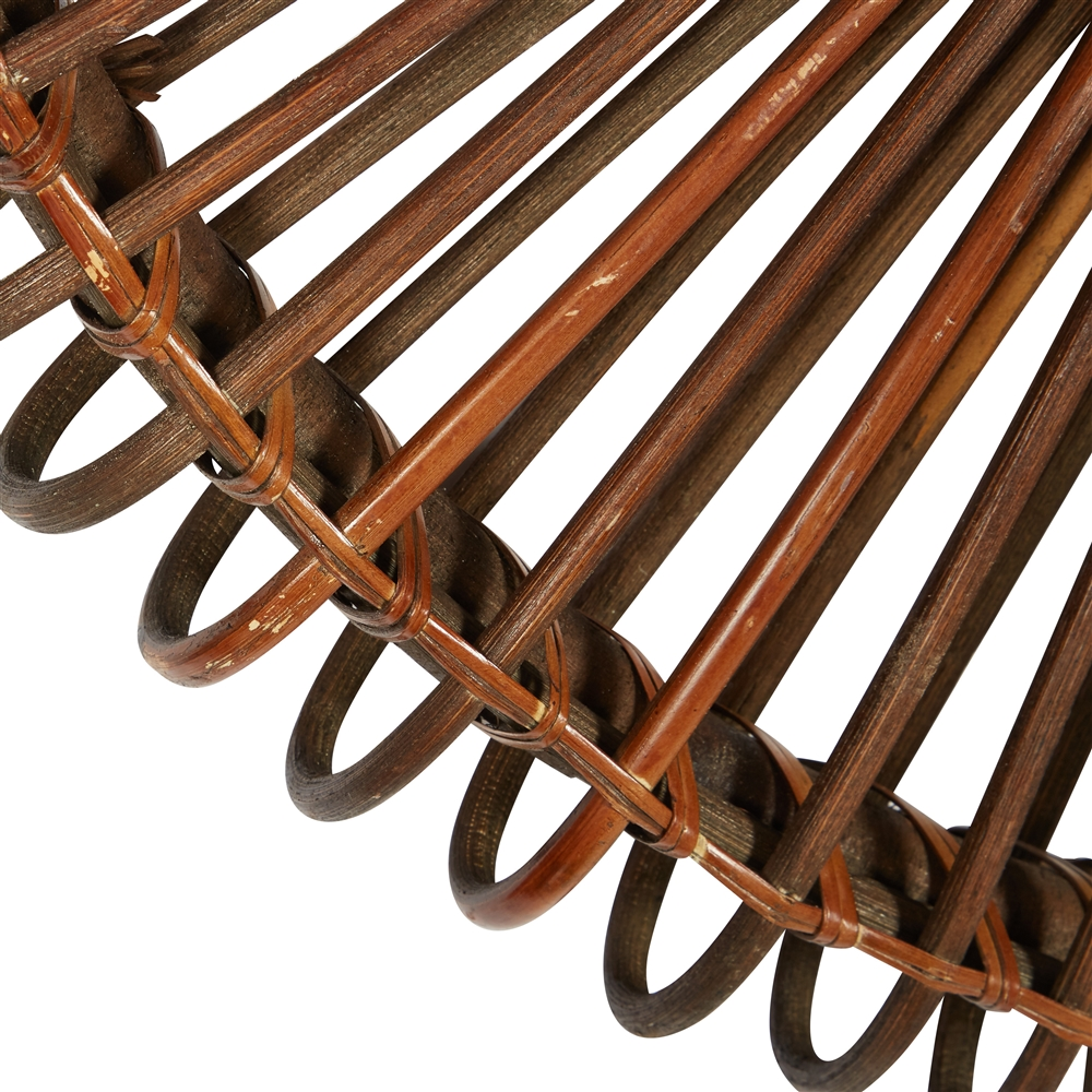 Grayson Lane 30-in X 30-in Round Brown Boho Framed Wall Mirror 2 Grayson Lane 30-in X 30-in Round Brown Boho Framed Wall Mirror - Image 2