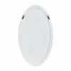 Grayson Lane 32-in X 18-in Oval White Contemporary Framed Wall Mirror