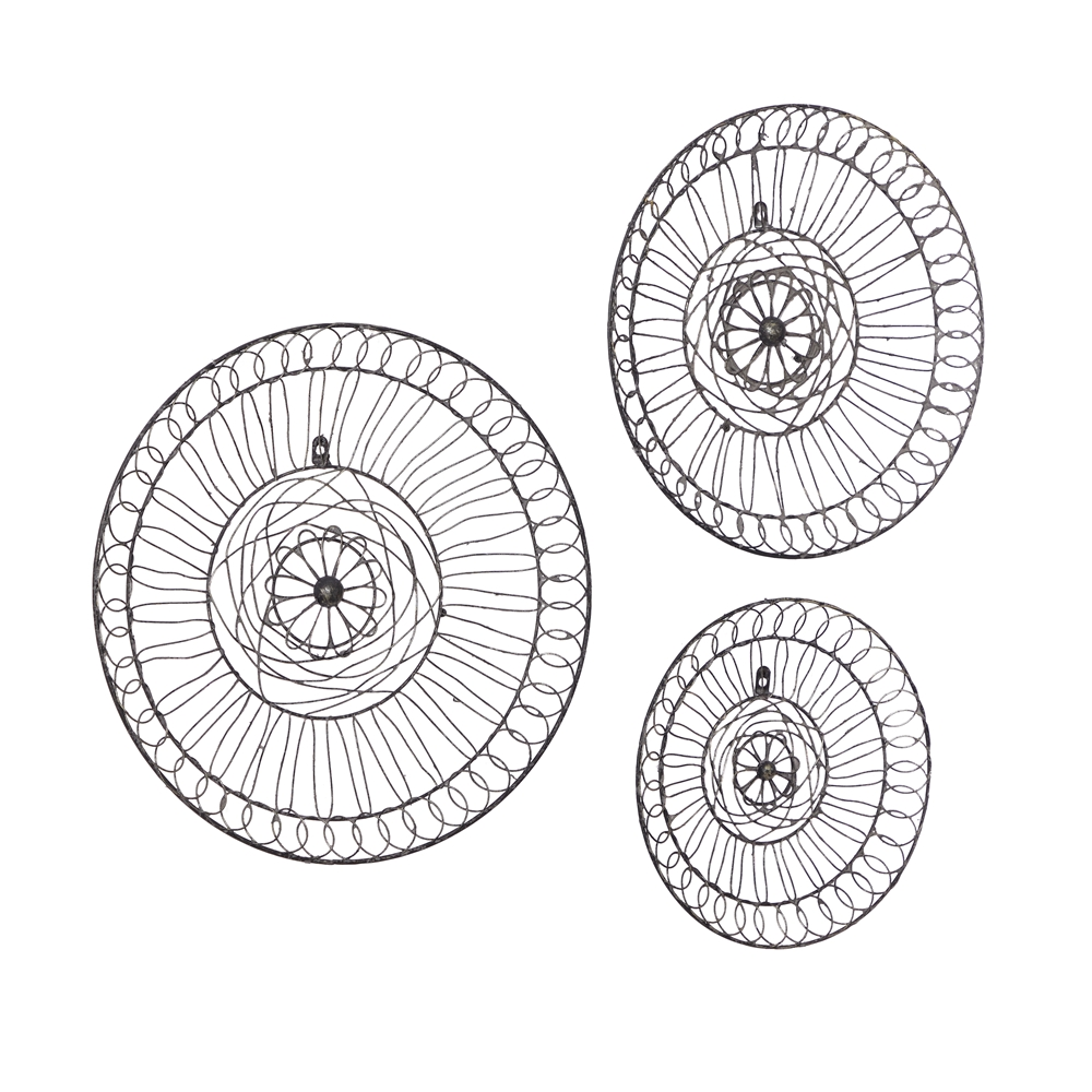 Grayson Lane 14-in 18-in 20-in Black Metal Eclectic Style Wall Decor - Set Of 3 1 Grayson Lane 14-in 18-in 20-in Black Metal Eclectic Style Wall Decor - Set Of 3