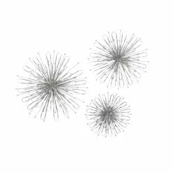 Grayson Lane 16-in X 20-in X 24-in Silver Metal Contemporary Wall Decor - Set Of 3